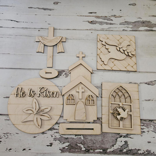 DIY Easter tiered tray - Easter wood blanks - DIY spring tiered tray - Make your own tiered tray - diy Easter home decor - Spring home decor