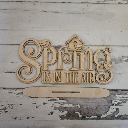 Spring Gnome Shelf Sitter Wood Blank DIY Kit, Easter Tiered Tray Decor