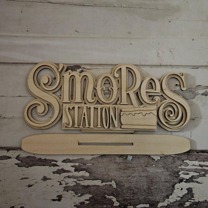 DIY S'mores Station Shelf Sitter – Camping Tiered Tray Decor