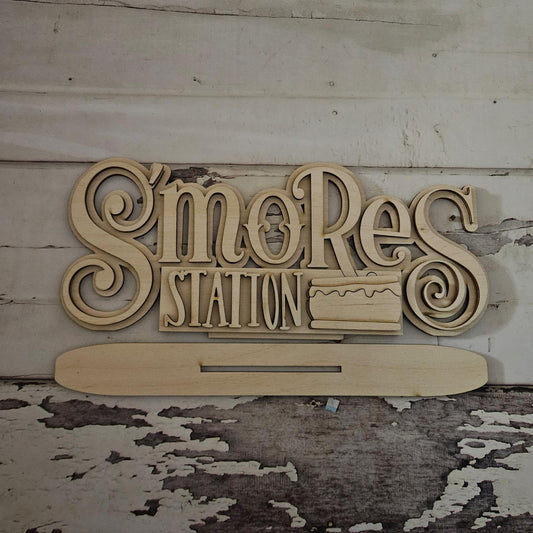 DIY S'mores Station Shelf Sitter – Camping Tiered Tray Decor