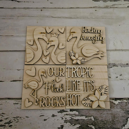 Summer interchangeable signs - Diy summer home decor - diy beach tiered tray decor - Make your own summer decor -diy Wood blank - LaserOnTheHill