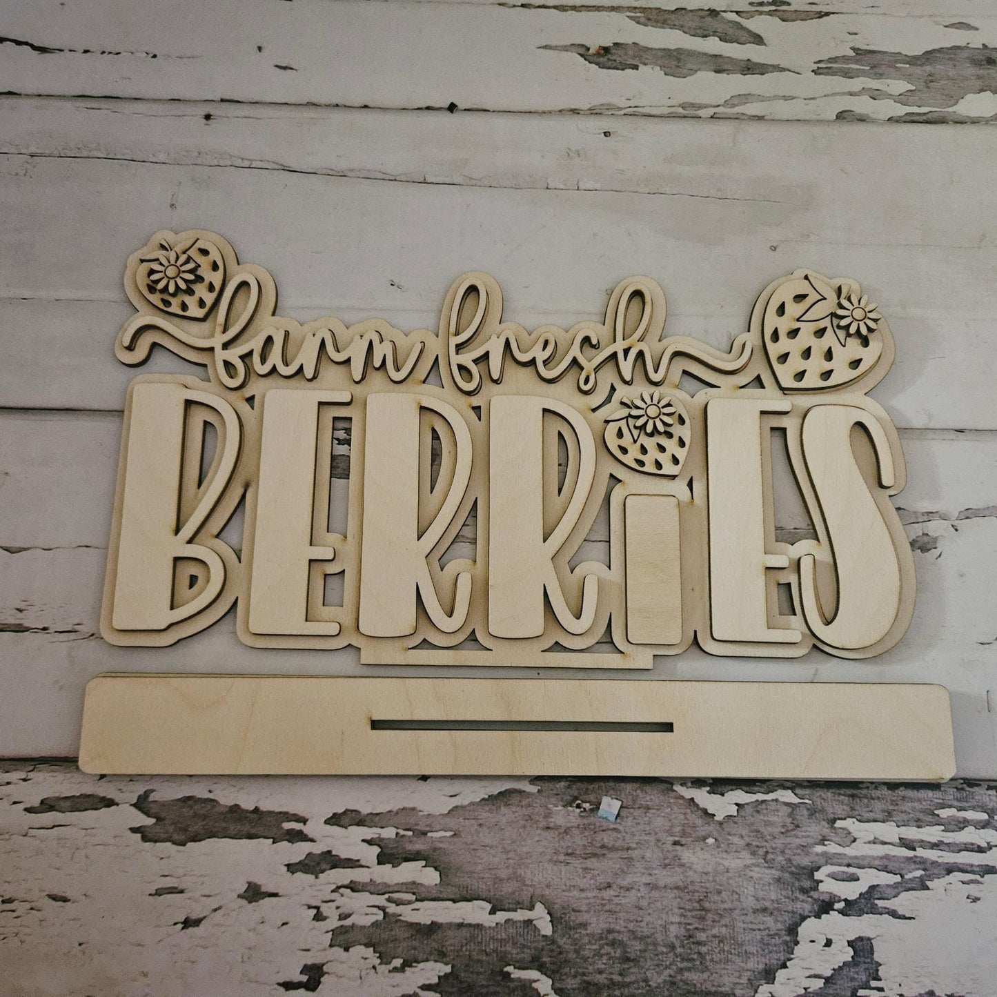 Strawberry Gnome Shelf Sitter, Summer Tiered Tray Decor (DIY Wood Blank)