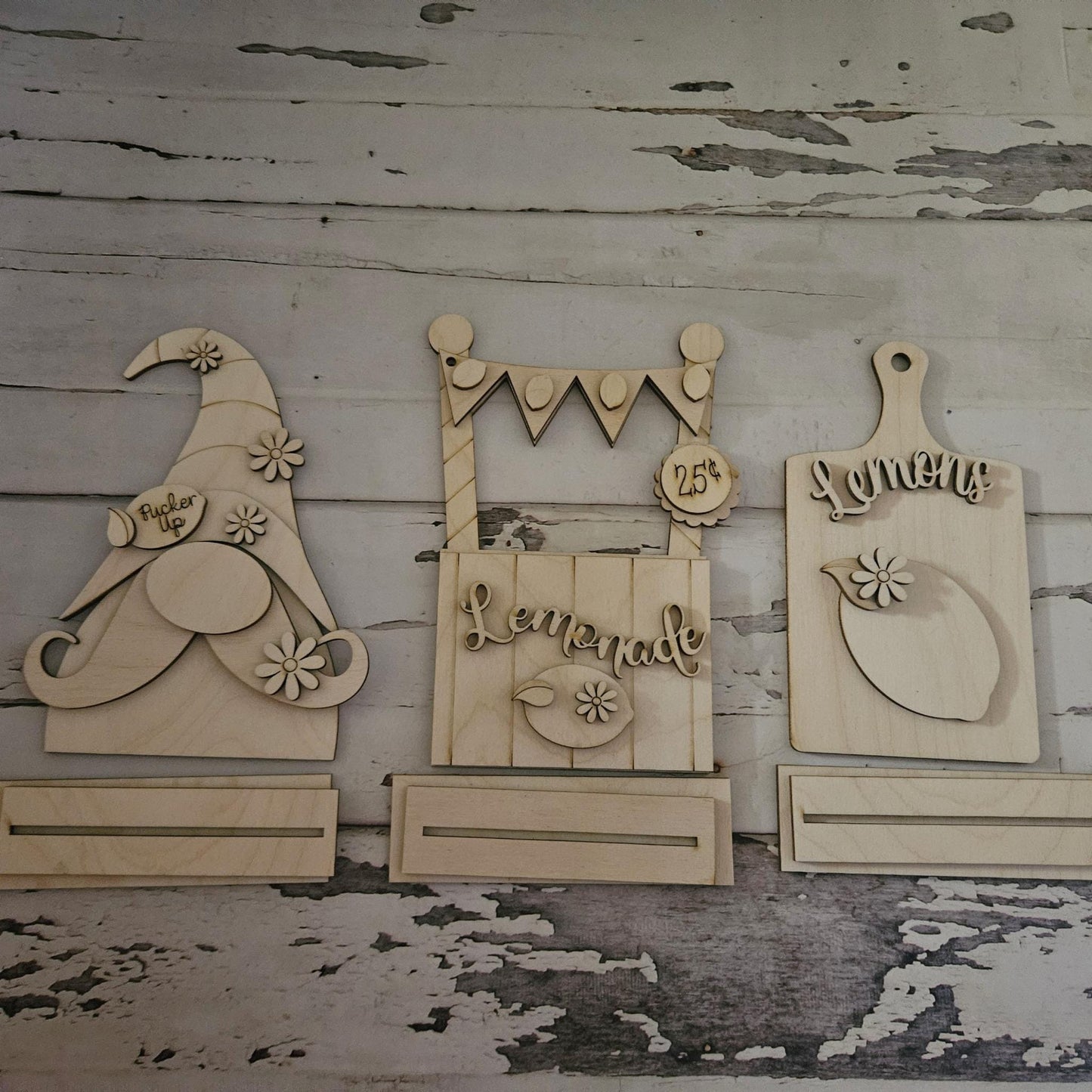 Summer lemon Gnome shelf sitter wood blank diy, Lemonade tiered tray blank decor, Lemon decor, Summerr gnome DIY, Lemon Shelf Sitter