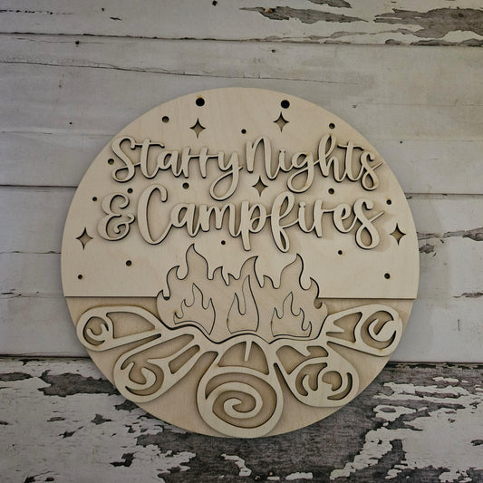 DIY camping door hanger - DIY Campsite door sign - Camping door round - DIY Camping door sign - Camping wood blank - diy camping decor