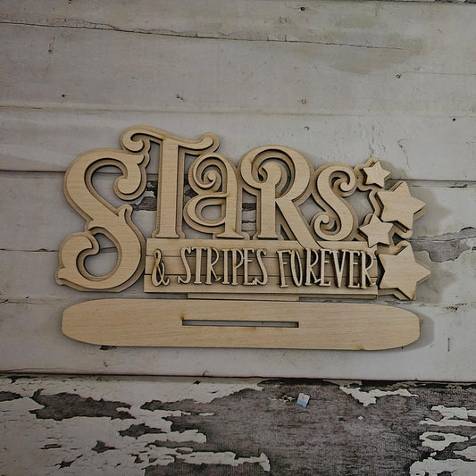 4th of July Gnome Shelf Sitter, DIY Tiered Tray Decor