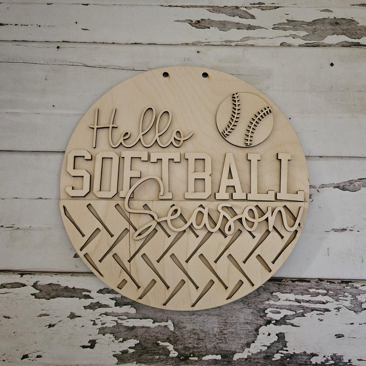DIY Softball door sign - DIY Summer Baseball door sign - DIY Baseball door hanger - Make your own baseball door sign - Baseball wood blanks