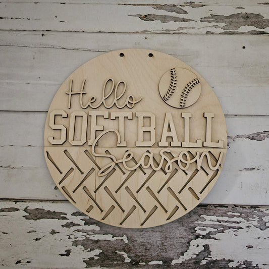 DIY Softball door sign - DIY Summer Baseball door sign - DIY Baseball door hanger - Make your own baseball door sign - Baseball wood blanks