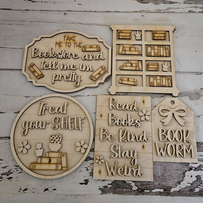 DIY book tiered tray decor - DIY book home decor - DIY book lover decor - diy book wood blanks - Book tiered tray decor - Make your own