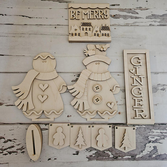 Christmas Tiered Tray Decor DIY Kit, 3D Wood Craft