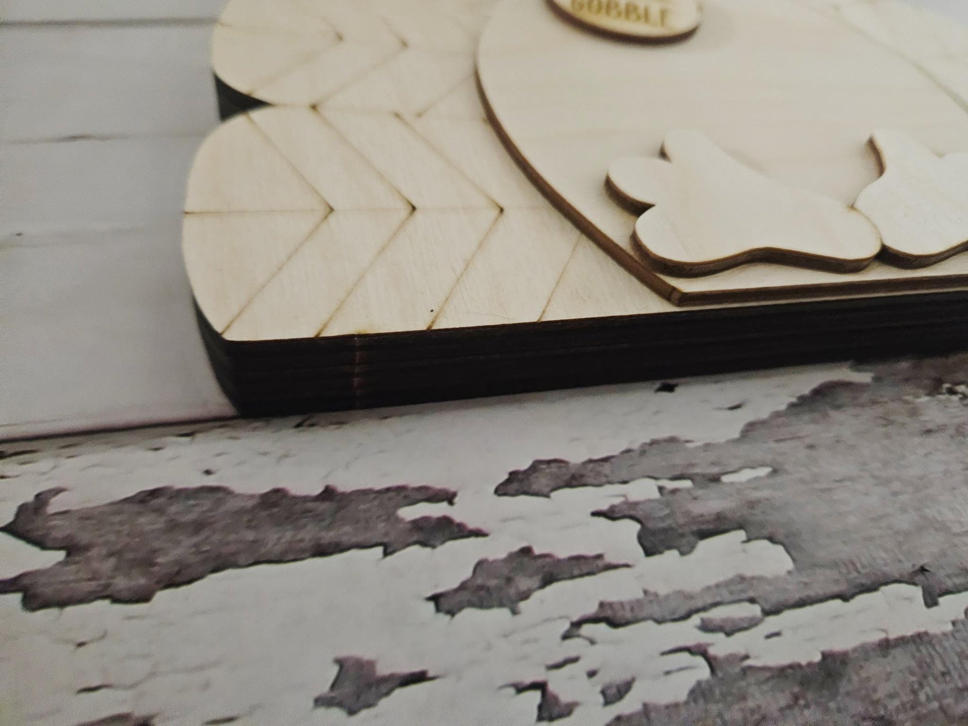 Fall Turkey Shelf Sitter Wood Blank | DIY Tiered Tray Decor