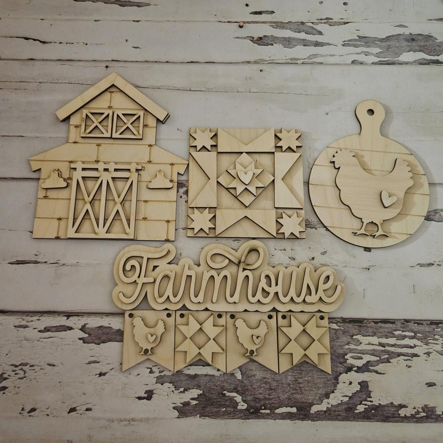 DIY Farmhouse tiered tray _ DIY tiered tray home decor - DIY Americana tiered tray - Wood blanks - diy home decor - Farmhouse decor