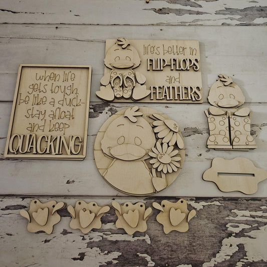DIY Summer Duck Tiered Tray Blanks – Unfinished Wood Decor