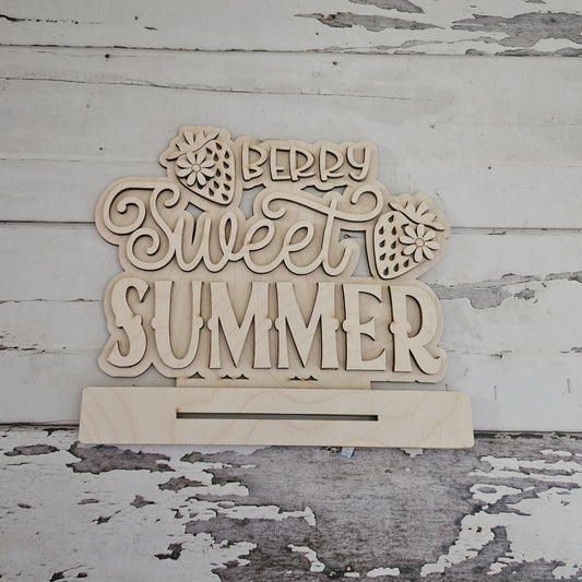 DIY Summer Shelf Sitter Decor, Unpainted Wood Blank