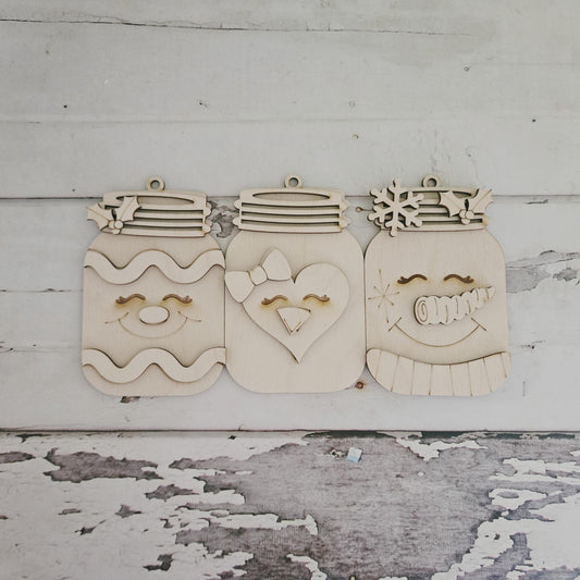 DIY Wooden Christmas Ornament Coloring Kit, Kids Crafts