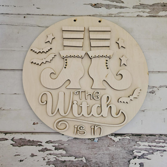 DIY Witch Boots Door Hanger Blank | Halloween Decor