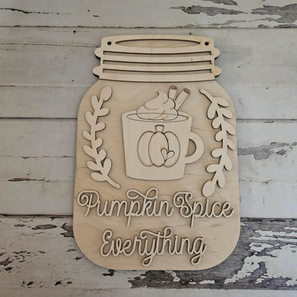 DIY Fall Wood Door Hanger Blank: Autumn Wreath Decor (11.6x7.9 inches)