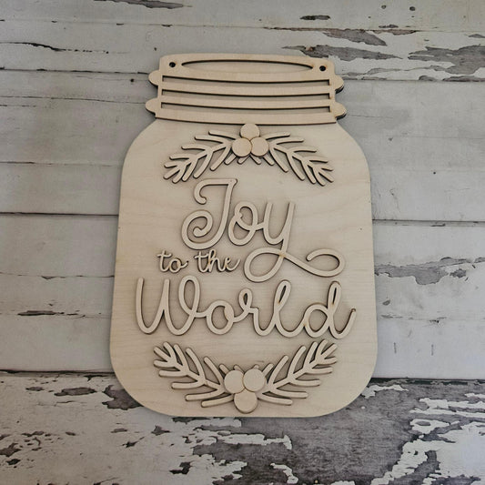 DIY Christmas Door Hanger Kit: Santa & Mrs. Claus Unpainted Wood