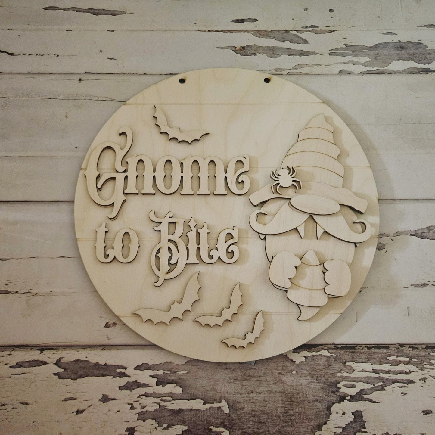 DIY Halloween Gnome Door Hanger Blank | Unfinished Wood Decor