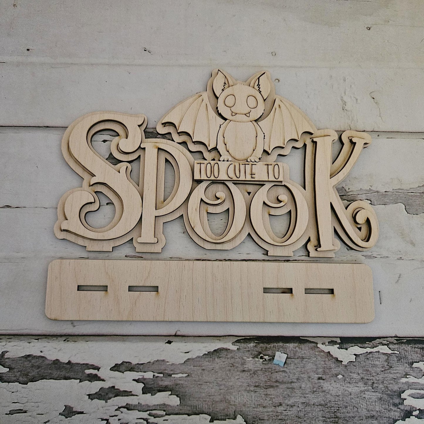 DIY Halloween Gnome Shelf Sitter - Unpainted Wood Blank