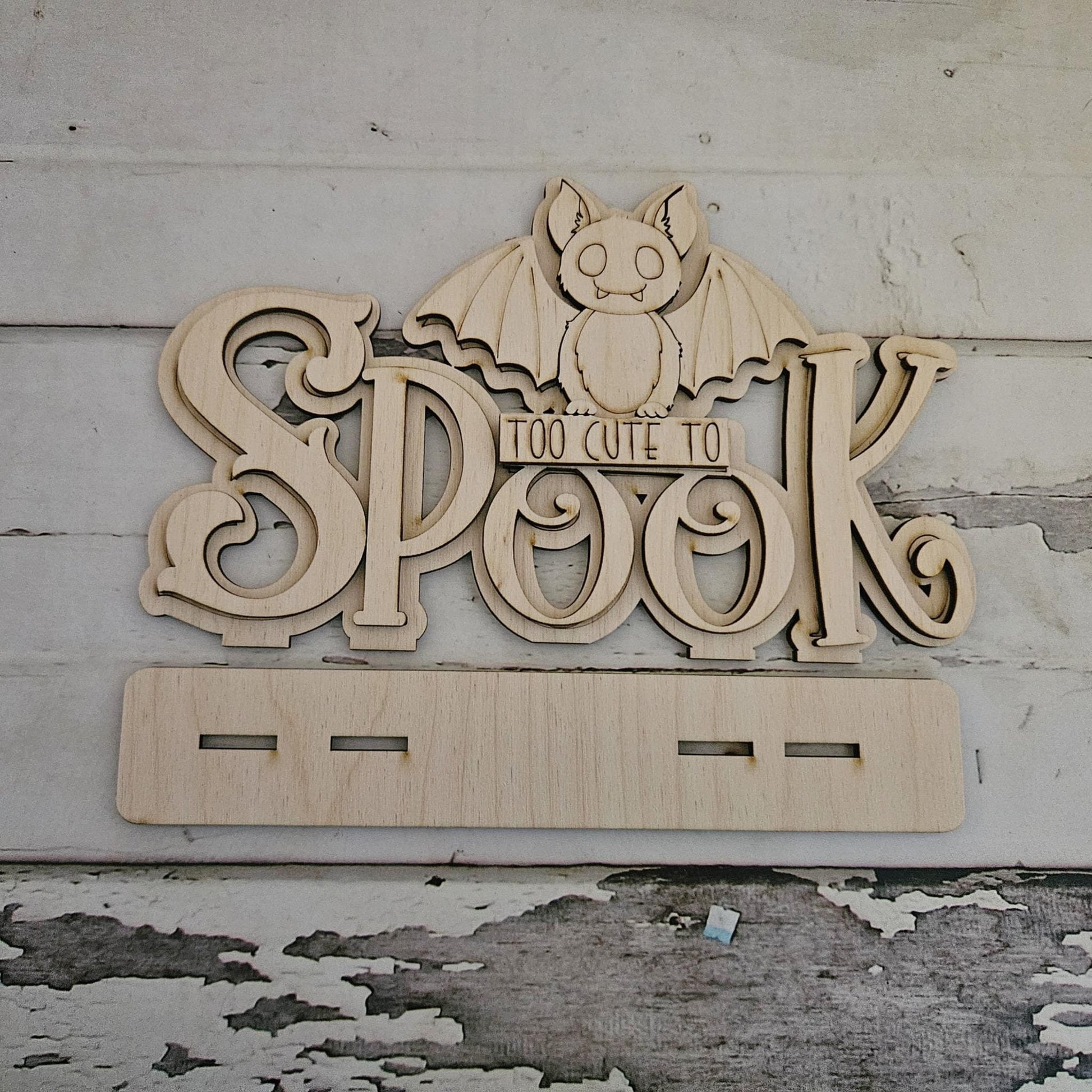 DIY Halloween Gnome Shelf Sitter - Unpainted Wood Blank