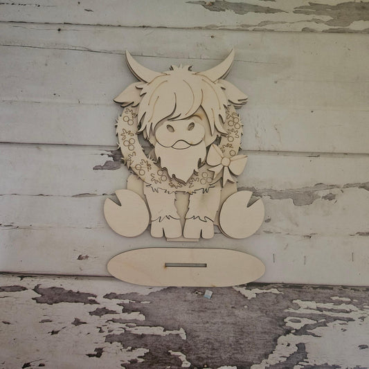 DIY Santa Shelf Sitter Blank: Unfinished Wood Christmas Decor