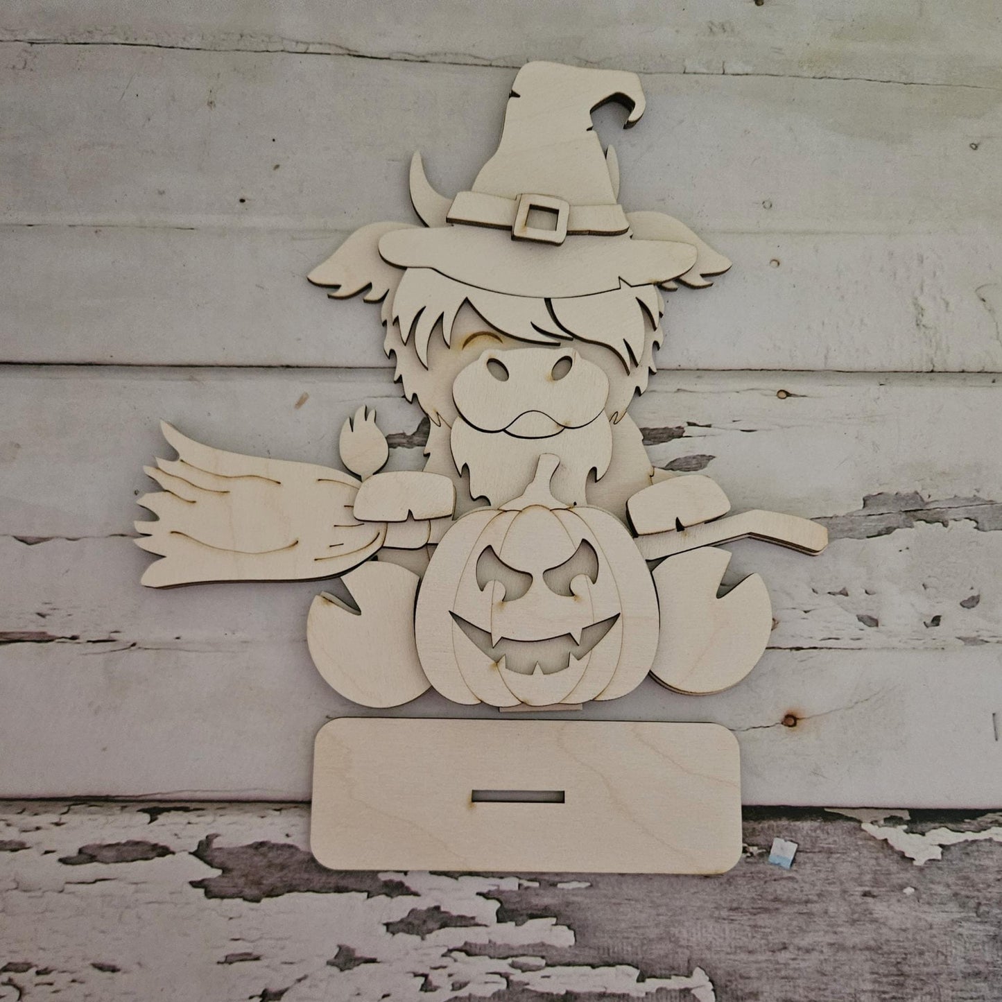 DIY Halloween Gnome Shelf Sitter: Unpainted Wood Blank, Fall Decor