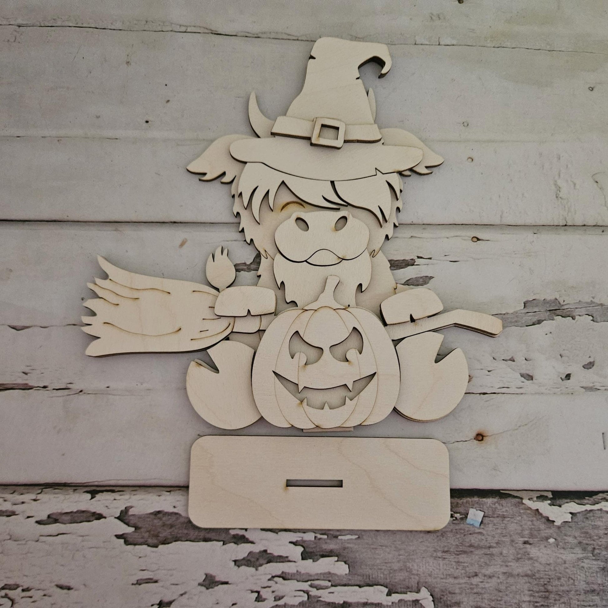 DIY Halloween Gnome Shelf Sitter: Unpainted Wood Blank, Fall Decor