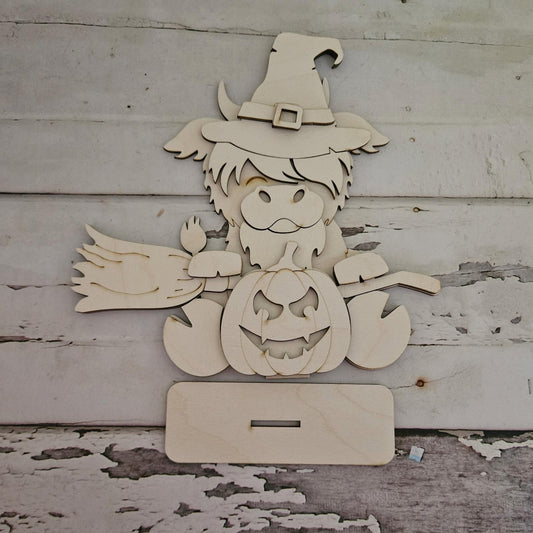 DIY Halloween Gnome Shelf Sitter: Unpainted Wood Blank, Fall Decor