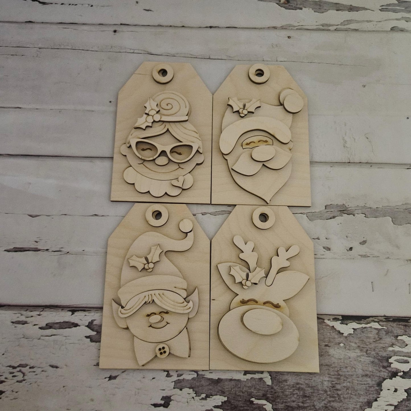 DIY Christmas Ornament Coloring Kit: Unpainted Wooden Ornaments