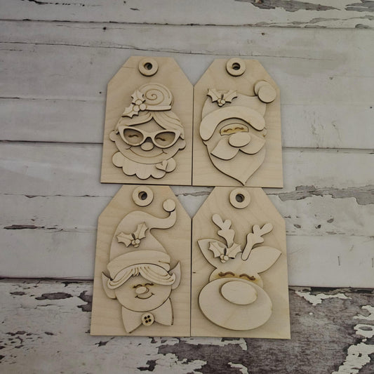 DIY Christmas Ornament Coloring Kit: Unpainted Wooden Ornaments