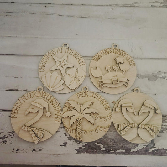 DIY Christmas Ornament Coloring Kit: Kids Wooden Ornaments to Paint