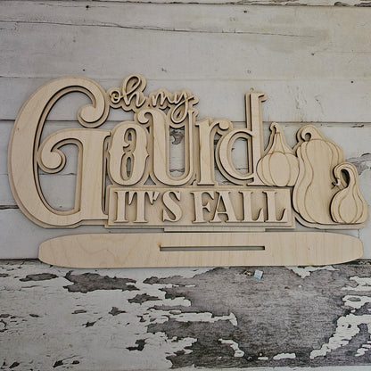 Thanksgiving Word Art Shelf Sitter: DIY Turkey Decor Kit