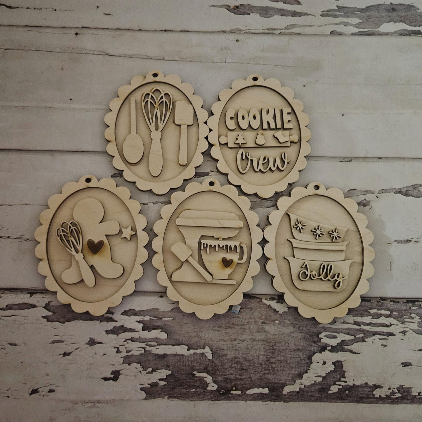 DIY Christmas Ornament Blanks: Unfinished Wood Craft Set
