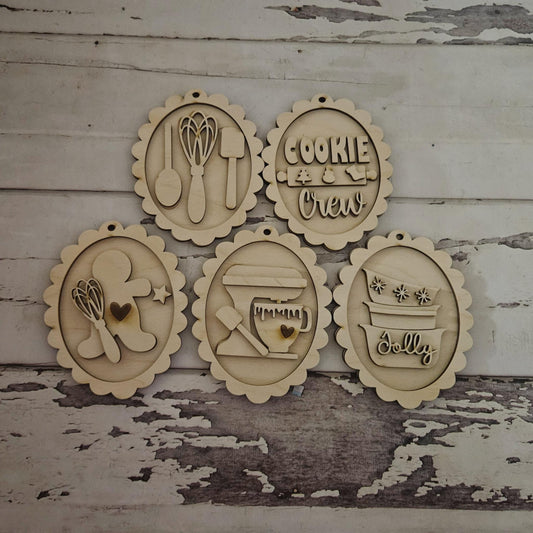DIY Christmas Ornament Blanks: Unfinished Wood Craft Set