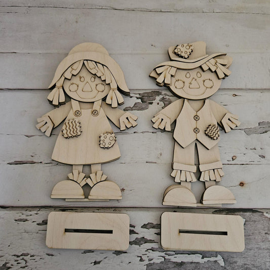 DIY Thanksgiving Gnome Shelf Sitter Set: Unfinished Wood Fall Decor