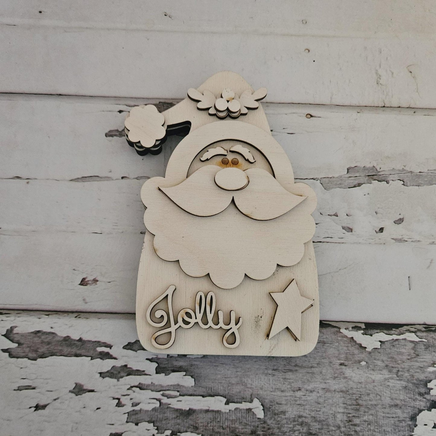 DIY Christmas Gnome Shelf Sitter Wood Blank - Unpainted Holiday Decor