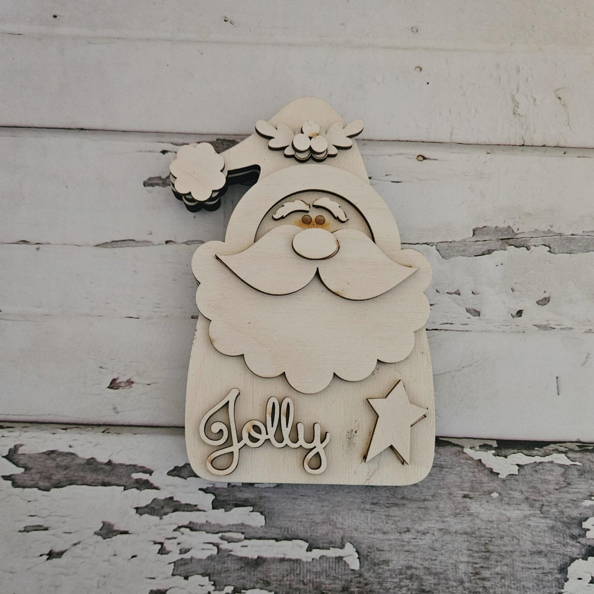 DIY Christmas Gnome Shelf Sitter Wood Blank - Unpainted Holiday Decor