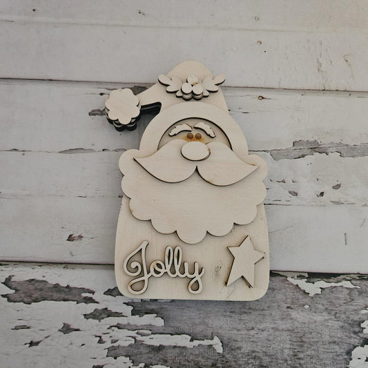 DIY Christmas Gnome Shelf Sitter Wood Blank - Unpainted Holiday Decor