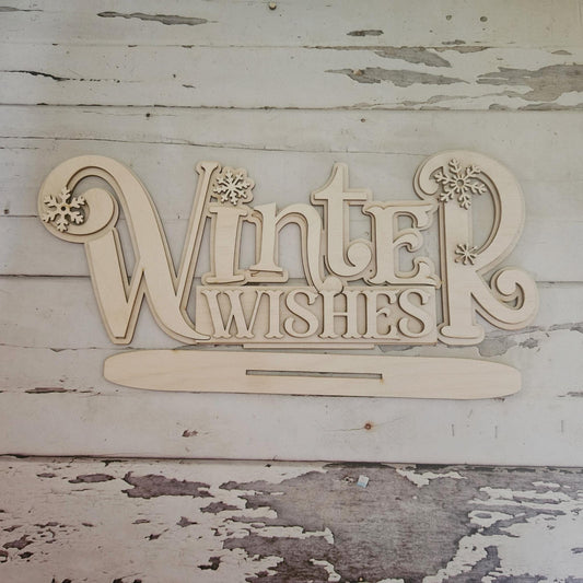 DIY Santa Shelf Sitter Blank: Unfinished Wood Christmas Decor