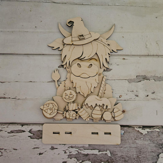 DIY Halloween Gnome Shelf Sitter - Unpainted Wood Blank