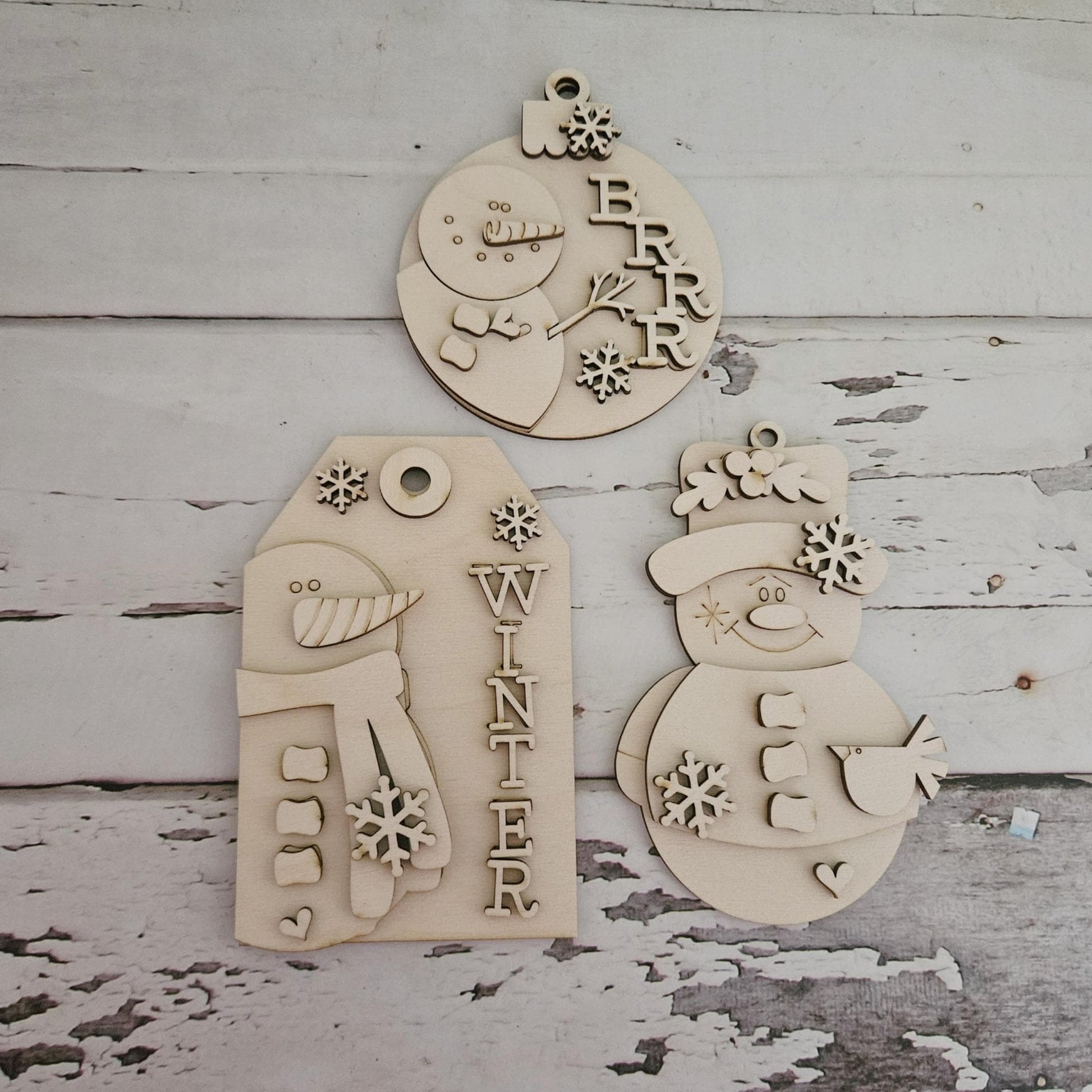 DIY Christmas Ornament Coloring Kit: Unfinished Wood, Kids Craft