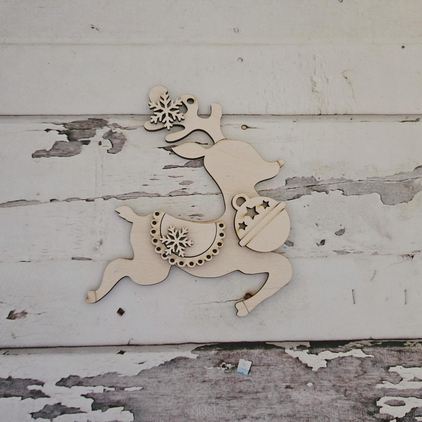 DIY Christmas Ornament Coloring Kit: Unfinished Wood, Kids Craft