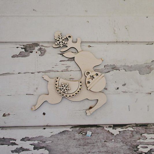 DIY Christmas Ornament Coloring Kit: Unfinished Wood, Kids Craft