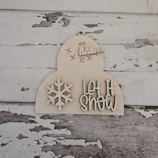 DIY Christmas Ornament Coloring Kit: Unpainted Wooden Ornaments