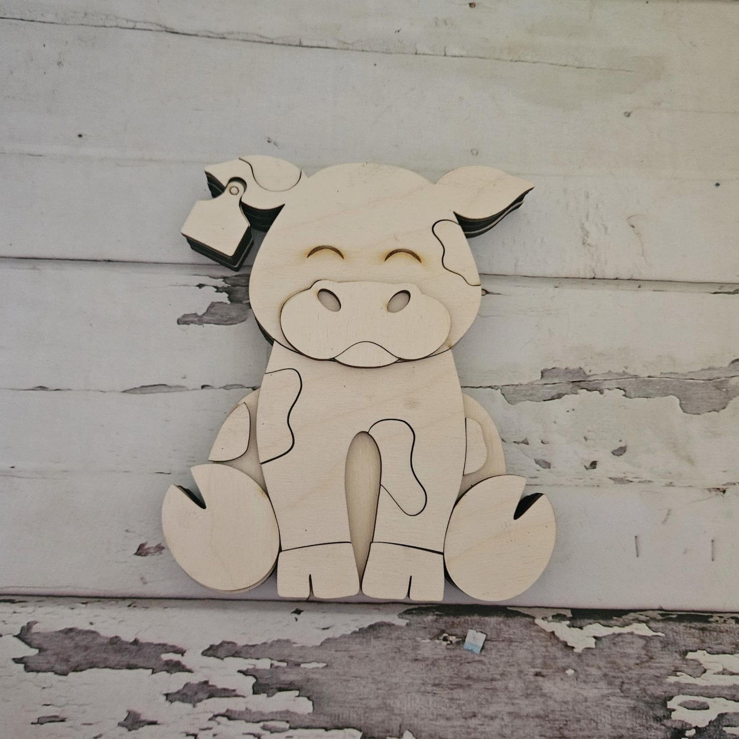 DIY cow shelf sitter: Make your own cow home decor
