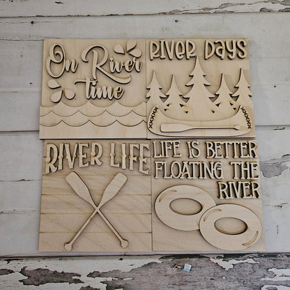 DIY River interchange signs: Make your own tiered tray decor