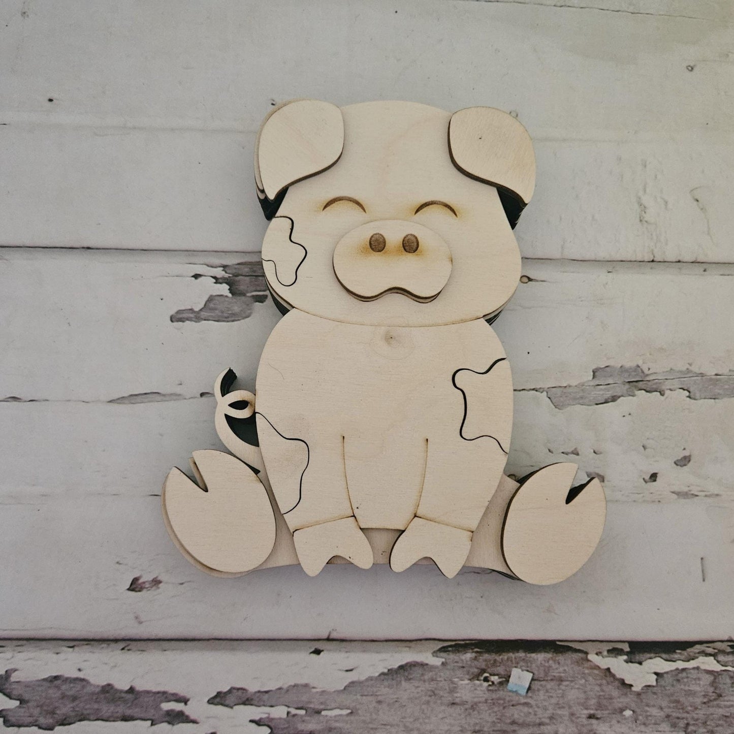 DIY pig blank shelf sitter: Make your own pig home decor
