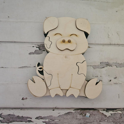 DIY pig blank shelf sitter: Make your own pig home decor