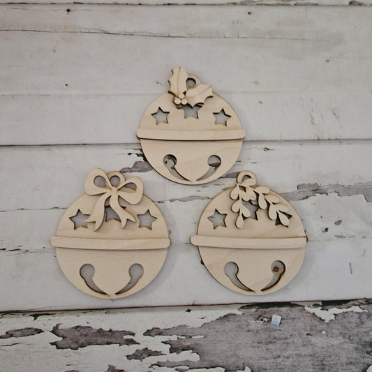 DIY Christmas Ornament Coloring Kit: Unpainted Wooden Ornaments