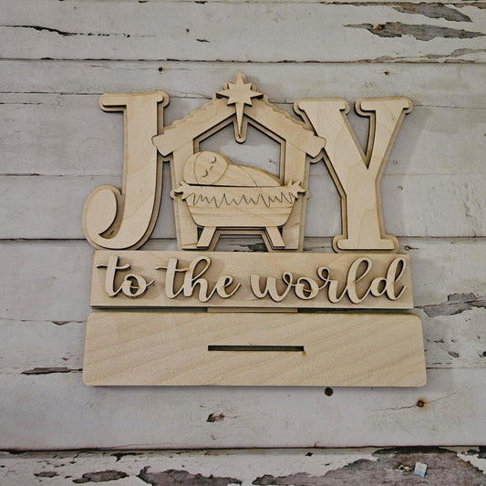 DIY Religious Christmas shelf sitter; Make your own Christmas decoration